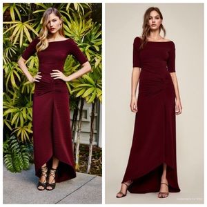 Burgundy Tadasha Shoji High-Low Dress, NWOT